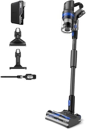 Vax HomePro Detect Pet Cordless Stick Vacuum Cleaner, Debris Detect, HairWrap Resist, FlexiClean Pole, Pet, Stair and Crevice Tool Included, Up to 45 min Runtime, Graphite and Blue, CLSV-HPTP