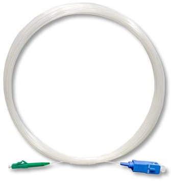 Elfcam - 30m Transparentes Glasfaserkabel LC/APC auf SC/UPC für FRITZ!Box & FTTH-Installationen, Unsichtbar LWL Patchkabel OS2 Monomode (9/125µm) Kabel mit Nylonmantel, 30 Meter