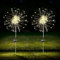 Hqynss Gartendeko Solar Gartenleuchte Außen, 2 Stück 120 LED Solarleuchten Feuerwerk, 8 Modi Solarlichter Pusteblume Wetterfest Solarstecker Gartenlichter für Außen Terrasse Balkon Deko (Warmweiß)