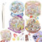 4 Sets DIY 3D House Stickers, DIY Haus Aufkleber Stickers Machen Sie Ihren Eigenen, Supermarkt, Kaffeehaus, Buchhandlung, Restaurant, Cute 3D Scene Sticker Set mit 1 Pinzetten