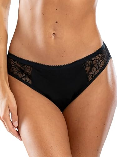 Nur Die Alles Geregelt mit Spitze Perioden-Unterwäsche Bio-Baumwolle Slip mittelstarke Blutung waschbar saugfähig Menstruations-Unterwäsche