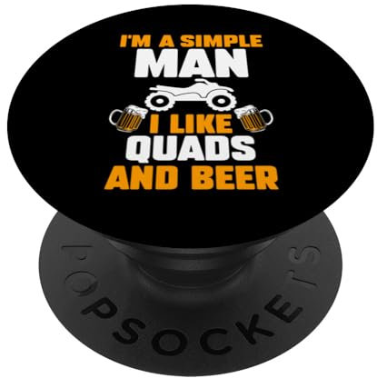 Motorradfahrer Bier Biker Quad Motorrad PopSockets Klebender PopGrip