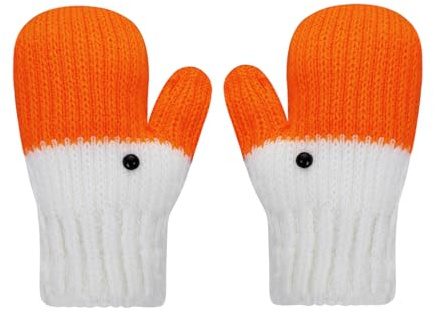 FakeFace Lustige Gänse Eltern-Kind-Handschuhe Familien-Fäustlinge Strickhandschuhe mit Fleecefutter Warme Dicke Wollhandschuhe Ente Winterhandschuhe für Erwachsene und Kinder