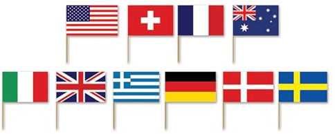 Beistle A Creation Paper, Multicolor, International Flag Picks