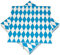 HEKU Oktoberfest Deko Servietten 20 Stück 33x33 cm - Servietten blau weiß 3-lagig - Papierservietten bayrische Deko - als Tischdecke Oktoberfest einsetzbar
