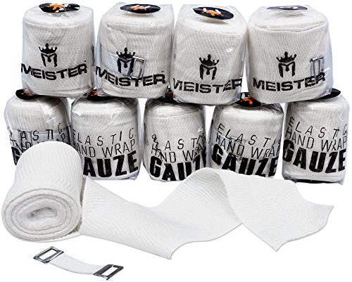 Meister Elastic Gaze Hand Bandagen für Boxen & MMA Mexican Style Weiß 10er Pack
