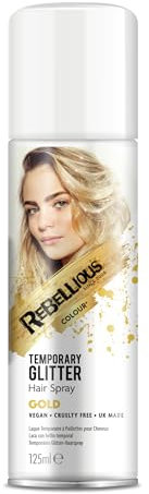 Glitter Hair Colour Spray, Gold Digger, 125ml, Loose