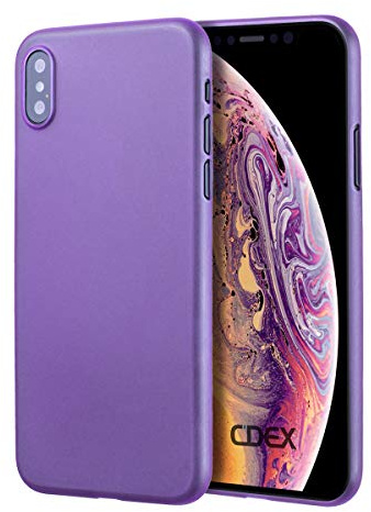 doupi UltraSlim Hülle kompatibel für iPhone XS Max (iPhone 10s Max) 6,5 Zoll, Ultra Dünn Fein Matt Handyhülle Cover Bumper Schutz Schale Hard Case Taschenschutz Design Schutzhülle, lila
