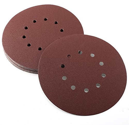 Schleifscheiben 225mm Klett 10 Loch Exzenter Schleifpapier Schleifblätter Korn 60 10 Stück