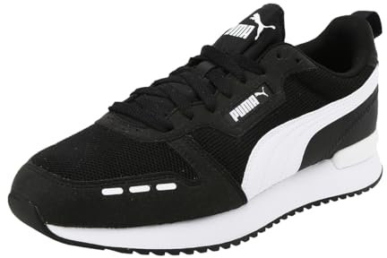 PUMA Unisex Adults' Fashion Shoes R78 Trainers & Sneakers, PUMA BLACK-PUMA WHITE, 39