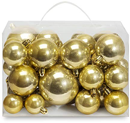 AMS Weihnachtskugeln 40ct Pearl Gold