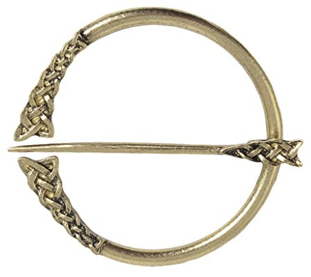 sharprepublic Ringfibel Wikinger Kelten Brosche, Mittelalter Schmuck Gewandschließe Fibel Damenschmuck Schalnadel - Antikes Kupfer 2