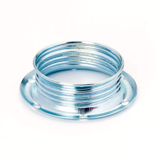 Lot de 5 bagues à visser E14 en plastique blanc pour douille de lampe avec raccords filetés pour abat-jour ou verres