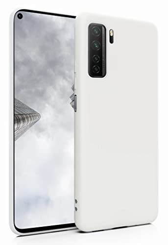 MyGadget Cover per Huawei P40 Lite 5G - Custodia Protettiva in Silicone Morbido Matt – Case TPU Flessibile - Ultra Protezione Antiurto & Antiscivolo - Bianco