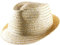 Classic Italy - Chapeau Trilby Paille Homme ou Femme Nude Trilby Paille - Taille 62 cm - Blanc