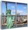Briefkastenanlage 4 Fach | Postkästen 72x64x10cm groß | verzinkter Stahl schwarz DIN A4 Motiv Welcome to NY | Briefkasten Set 4 Briefkästen Namensschild, 2 Schlüssel, Montagematerial