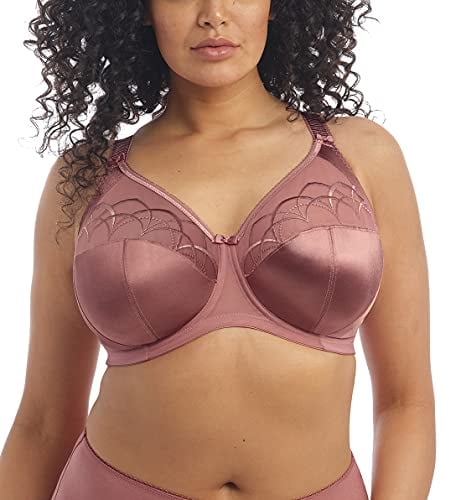 ELOMI Women's Cate Underwire Full Cup Banded Bra Coverage,Rosewood,40FF