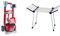 Theo Klein Vileda Besenwagen I Mit Wischmop, Eimer, Besen und vielem mehr I 29 cm x 24 cm x 60 cm & Leifheit Trockenständer I Für frischgewaschene Puppen-und Kuscheltierkleider 27 cm x 63 cm x 50 cm