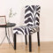 Stuhlhussen Schwarzes Weißes Zebra Stuhlbezug Stretch Weiche Elasthan Hussen für Stühle Abnehmbare Waschbar Stuhlhusse Langlebig Universal Chair Cover Sehr Pflegeleicht 2 Stück