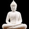 Qinlang Buddha-Statue für Heimdekoration, 15,2 cm, klein, weiß, Keramik, Meditation, Buddha-Dekor für Zuhause