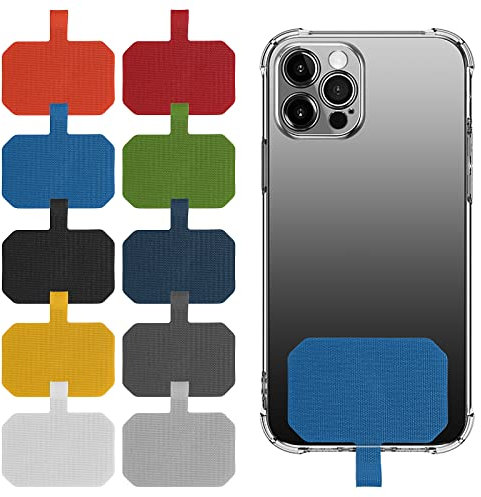 Cobee Handy Schlüsselband, 8 Stück, Ersatz Aufnäher mit Metallring, Universal Handy Lanyard, Handy Umhängeband, zum Schutz, kompatibel mit den meisten Smartphones (10 Stück Mehrfarbig)
