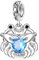 GNOCE Charm Anhänger Krabbe umarmt Herz Edelstein Anhänger 925 Sterlingsilber Charms Schmuck Geschenk für Frauen Fit Schlangenkette Armbänder/Halskette