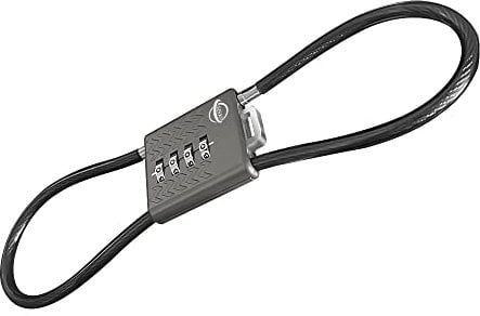 SISAV Safety Lock 4 Digit Cable Combination Locks 19.6 inches for School Gym Locker,Helmet,Filing Cabinets,Toolbox,Luggage Suitcase,Knapsack,Gun Black 1Pack