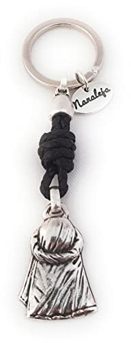 Llavero costal costalero - Nanaleja - llaveros personalizados - llaveros originales hombre - costal semana santa - a elegir de cuero trenzado o tira plana - se puede grabar texto por detrás