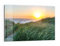 DEQORI Glasbild Echtglas | Motiv Abendstimmung am Meer | horizontal einteilig 90x60 cm | schöne Dekoration | Wandbild für Wohnzimmer, Schlafzimmer, Flur & Küche | moderne Wanddeko