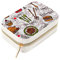 Halskette Schmuck Organisieren Aufbewahrungsbox Box Tablett Doodle Sketch Hamburger Pommes Frites Pasta Stapelbare Tablett für Armbänder, Ohrringe und Fußkettchen