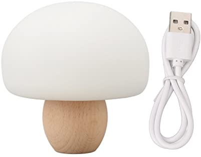 Pilzlampe, Warmes Licht, Silikon-Klappe, Dimmbar, Wiederaufladbar, Pilz-Nachtlicht Zum Stillen, Kinderzimmer, Schlafzimmer, Geschenke