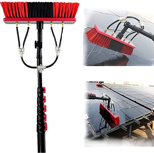 PIPRE Pulizia Pannelli fotovoltaici 3,6m Wash Spazzolone Kit Spazzola Vetri, per Pulizia di Pannelli Fotovoltaici e Solari, Kit di Pulizia Telescopico Set di Lavaggio Attrezzatura per la