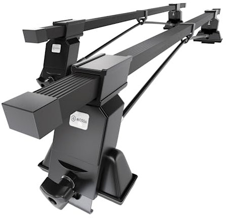 Mossa - Stahl-Dachträger kompatibel mit Opel Corsa B Hatchback (1993-2000) - schwarz Dachträger Dachgepäckträger - Montagepunkte 2