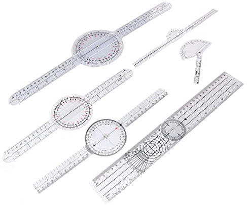 FOLOSAFENAR Goniometro articolare, Goniometro Medico salvaspazio in PVC 6PCS per Uso Domestico