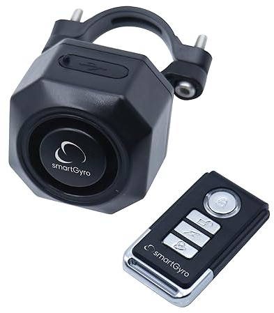 smartGyro Alarma Antirrobo - Avisador Acústico Universal para Patinetes Eléctricos y Bicicletas, Potencia 110DB, Batería de Litio, Impermeable, Fácil Instalación, Con Mando a Distancia