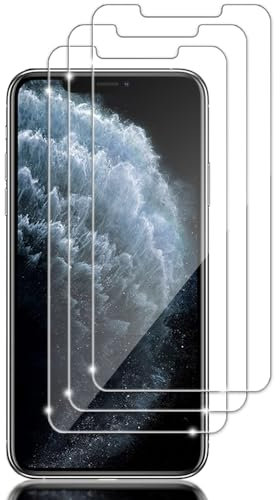 Tzstz 3 Piezas con iPhone 11 Pro Max Pantalla Protector Compatible ，9H Dureza，Anti-arañazos, Vidrio Templado Protector