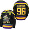 Mighty Ducks Jersey #96 Charlie Conway #99 Adam Banks #33 Greg Goldberg #66 Gordon Bombay Movie Hockey Jersey White Green, 96 Charlie Conway Schwarz, L