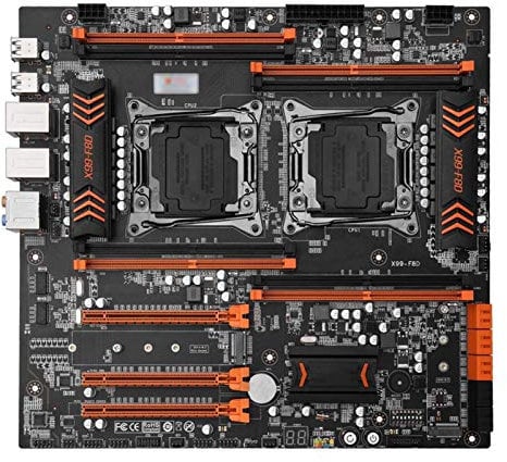 Fit For HUANANZHI X99-F8D LGA2011-3 Computer Motherboard With Dual CPU Socket M.2 NVMe/NGFF SSD Slot 8 DDR4 DIMMs 2 Giga Ethernet Ports USB3.0