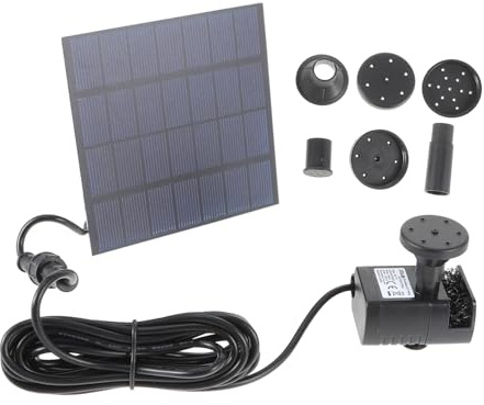 Schwimmende Solarbrunnenpumpe 1, 2 W Schwarz Pet für Garten