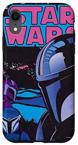 Hülle für iPhone XR Star Wars Die mandalorianischen Kopfgeldjäger, Retro-Comic