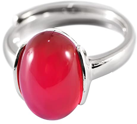 Verlobungsring Sterlingsilber, Verlobungsring Damen Silber Oval Zircon Ring Geschenke für Damen Frauen Freundin Adjustable