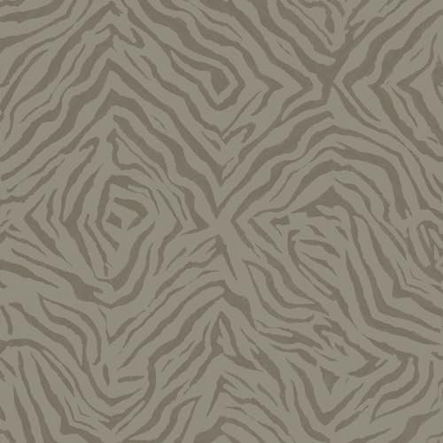Superfresco Easy Vliestapete Zaya Zebra Tiermotif Taupe 10mx52cm | | Einfach anzubringen und zu Entfernen 1005 x 52