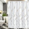 Lerores Duschvorhang 100x200cm, Weizenohr Beschwerter Saum Antischimmel, Wasserabweisend, Waschbar Polyester Stoff Badevorhänge mit 6 Ösen und Duschvorhangringe für Badezimmer, Badewanne