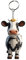 Guangcailun Porte-clés Mignon de Vache de Dessin animé, Pratique et personnalisé en Acrylique, Petite poupée de Vache de Dessin animé, Porte-clés en Forme de Vache en Acrylique, Un
