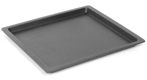 AMT Gastroguss Gastronorm - Behälter flach GN 2/3 glatt, Nicht-Induktion, 35,4 cm x 32,5 cm, 2 cm hoch, ohne Griffe, Lotan® Antihaft-Veredelung, AMZN-23733
