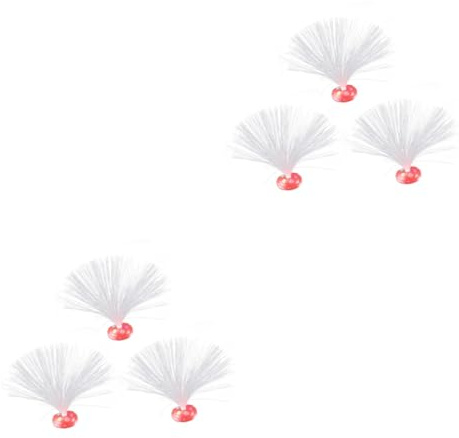 Angoily 6 Stk faseroptische Lampe glasfaserlampe mit farbwechsel Farbwechselnde Faserlichter kleines Nachtlicht Mehrfarbige Lichtwellenleiter nachtlampe LED-Licht Glasfaser-Nachtlicht
