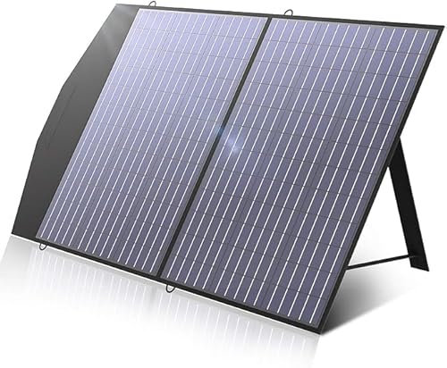 ALLPOWERS SP027 Panneau solaire pliable 100W IP66 étanche, Kit de panneau solaire portable avec sortie 18 V, module d'efficacité 22%, centrale chargeur solaire Portable pour camping, caravane, jardin