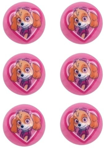 CMM COMERCIAL MERCERA – 6x Paw Patrol Skye Kinderknöpfe Rosa 15 mm zum Annähen | Knöpfe für Mädchen Kleidung, Basteln & Babysachen | Bunte Rundknöpfe für DIY & Strickjacken