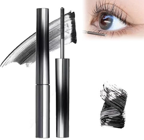 Iron Eye Mascara, Ironeye Eisenlocke Mascara, 3D Curling Eyelash Iron 𝐌ascara, Waterproof and Sweatproof 𝐌ascara (Black)