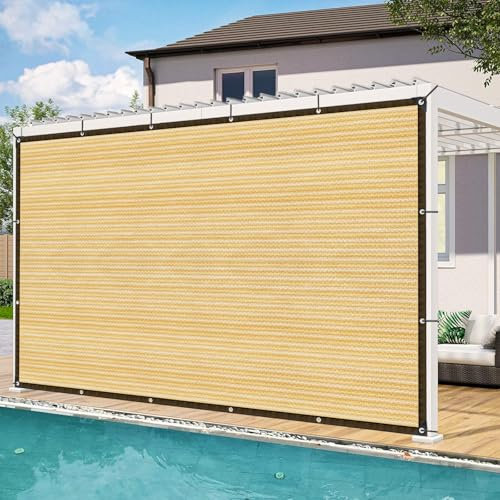 Filet d'ombrage de jardin, 3 x 3 m, beige, avec œillets, 85 % à 90 % résistant aux UV, pour jardin, plantes, serre, grange, extérieur de cour